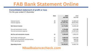 how to get fab bank statement online